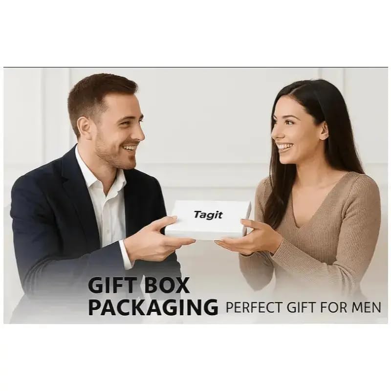 Smart Bifold Airtag Wallet for Men – RFID Blocking Pop-Up Bifold Credit Card Holder, Slim Aluminum Case, Comes in a Gift Box