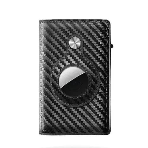 TAGIT Smart Wallet for Men – Slim RFID Blocking Wallet with AirTag Holder, Carbon Fiber Minimalist Money Clip Wallet, Stylish & Secure Front Pocket Wallet with Gift Box