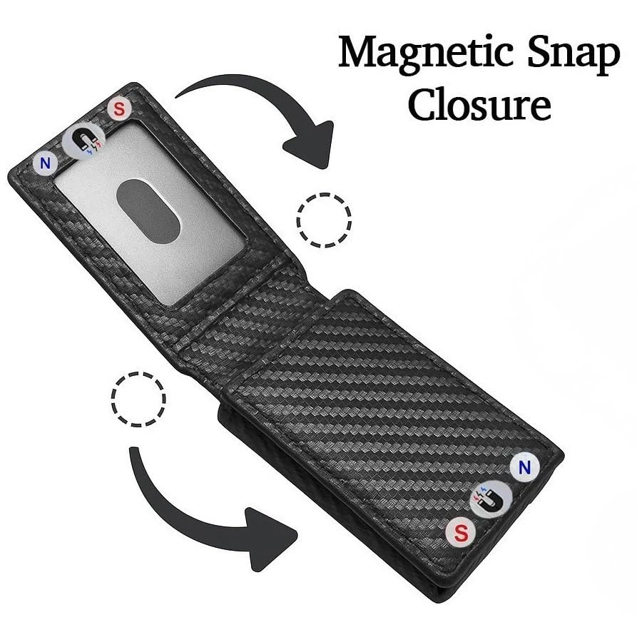 Smart Bifold Airtag Wallet for Men – RFID Blocking Pop-Up Bifold Credit Card Holder, Slim Aluminum Case, Comes in a Gift Box